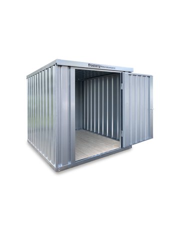 Materialcontainer MC 1200 verzinkt, zerl egt, 2,00 m - Neutral
