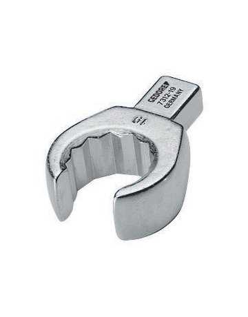 Einsteck-Ringschl. offen 19mm 9x12mm 4kt . Gedore