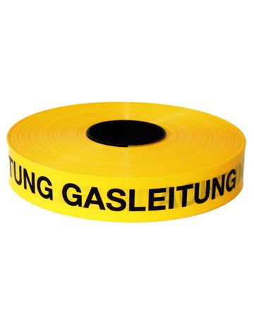 Trassen-Warnband 250 m Achtung Gasleitun g gelb - KELMAPLAST