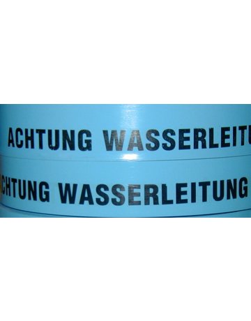 Trassen-Warnband 250 m Achtung Wasserlei tung blau - KELMAPLAST