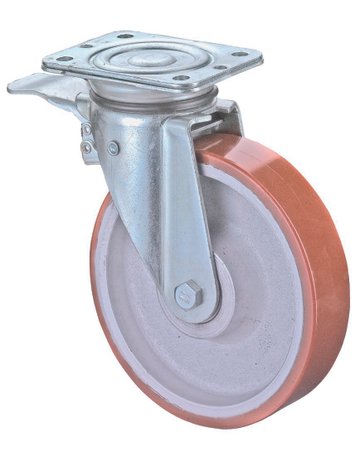 Lenkrolle 150mm N120.C10 Pl.,Polyure Gus s,KL,Fest N120.C10.152 BS ROLLEN