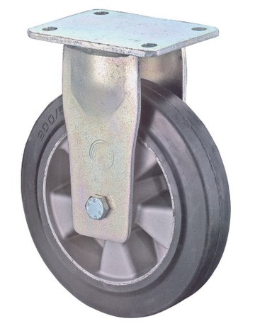 Bockrolle 300mm RR110.B80 Platte,Elastik schwarz ,KL RR110.B80.300 - BS ROLLEN