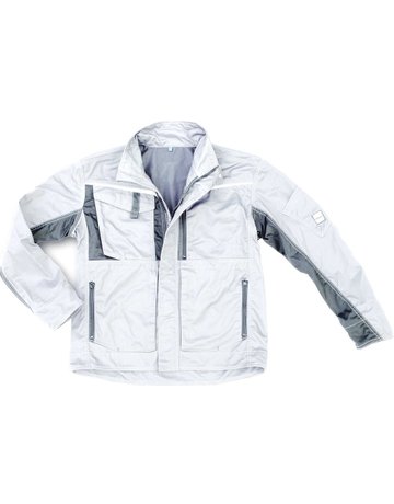 Arbeitsjacke Champ, Gr. XL, weiß/grau Ex cess - EXCESS PROFESSIONAL WORKWEAR