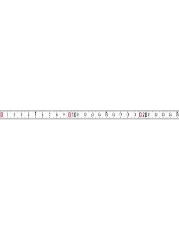 Bandmaß selbstklebend 10mx13mm weiß link s BMI