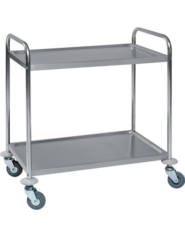 Tischwagen mit 2 Ladefl. 825x500, Edelsta hl - Neutral