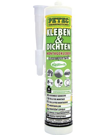 Kleben + Dichten Ecoline 290 ml, weiss - PETEC