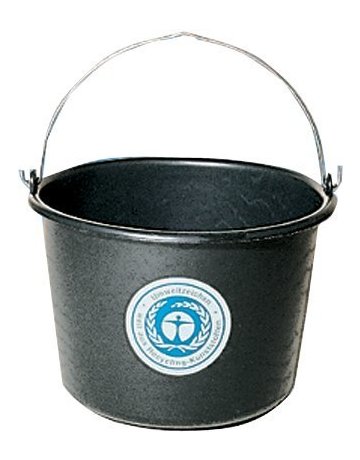 Baueimer Polyeth.-Regen. schwere Ausf sc hwarz 12 l - Neutral