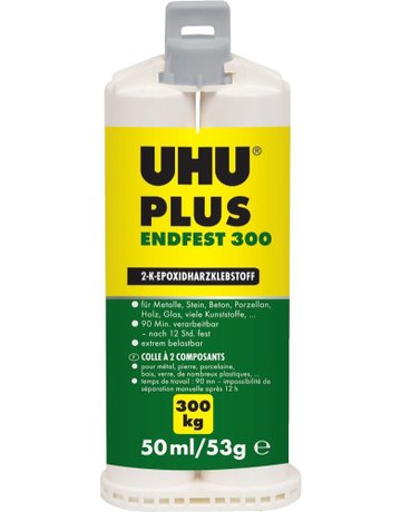 2-Komponentenepoxidkleber PLUS ENDFEST 3 00 Doppelkammer-Kartusche 50ml UHU