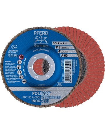 Fächerschleifscheibe A-COOL SG gewölbt 1 15mm K60 Pferd
