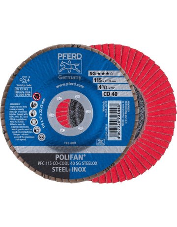 Fächerschleifscheibe SGP-COOL gewölbt 11 5mm CO40 Pferd