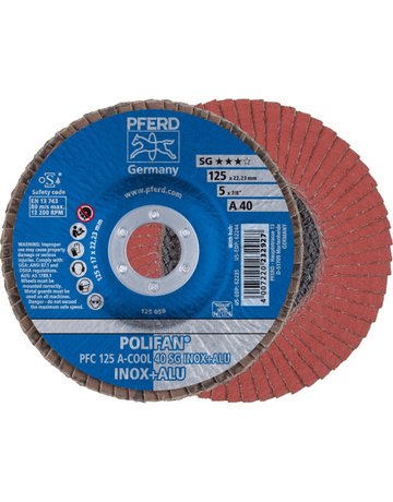 Fächerschleifscheibe A-COOL SG gewölbt 1 25mm K40 Pferd