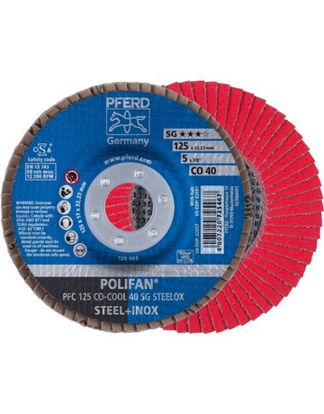 Fächerschleifscheibe SGP-COOL gewölbt 12 5mm CO40 Pferd
