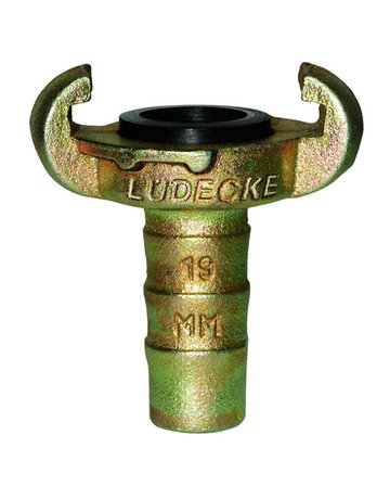 Klauen-Schlauchkupplung DIN 3489, Temper guss, Tülle 13mm, 1/2"" LÜDECKE