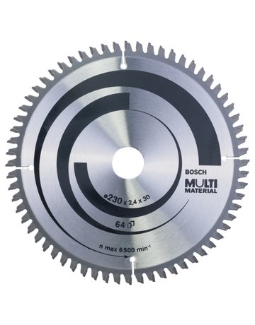 HM-Kreissägeblatt 230x2,4/1,8x30 64Z Bos ch VE à 1 Stück Multi Material - BOSCH