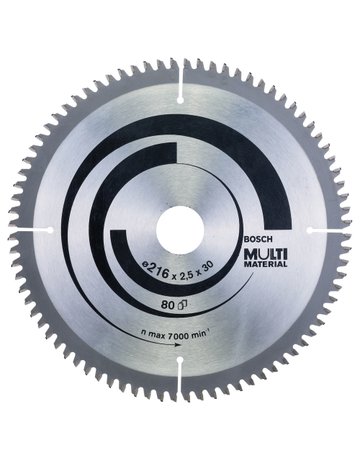 HM-Kreissägeblatt 216x2,5/1,8x30 80Z Bos ch VE à 1 Stück Multi Material - BOSCH