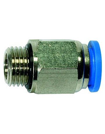 Gerade Steckverschraubung Blaue Serie, G 1/8 a., Schlauch-Ø 6 RIEGLER