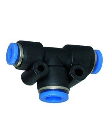 T-Steckverbindung Blaue Serie, reduziere nd, Schlauch-Ø 2x8mm/ 1x6mm RIEGLER
