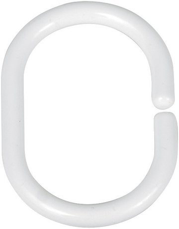 Duschvorhang-Ringe weiß, 12-er Set - WENKO