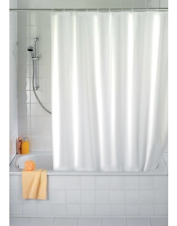 Duschvorhang Uni White, Anti-Schimmel - WENKO
