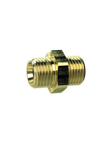 Doppelnippel, Messing AG G 1.1/2"" x G 1 .1/2"", SW 55mm RIEGLER