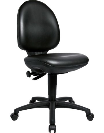 Arbeitsstuhl TEC 50 Sitz Kunstleder schw arz Sitzhöhe 440-570 mm mit Rollen - n.a.