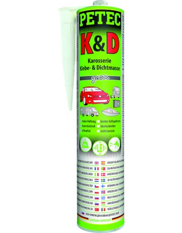 K+D Karosserie Kleb- Dichtmasse, weiss, 310ml - PETEC