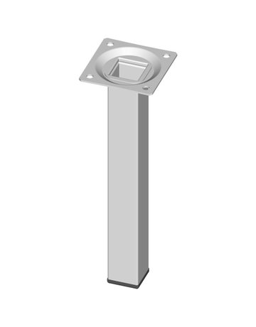Stahlrohrmöbelfüsse weiss 200mm eckig - n.a.
