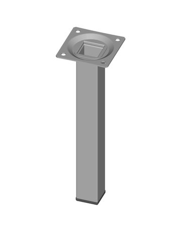 Stahlrohrmöbelfüsse silberfarb.200mm eck ig - n.a.