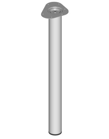 Stahlrohrmöbelfüsse silberfarb.700mm rund 60mm - n.a.