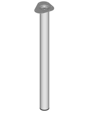 Stahlrohrmöbelfüsse silberfarb.800mm rund 60mm - n.a.