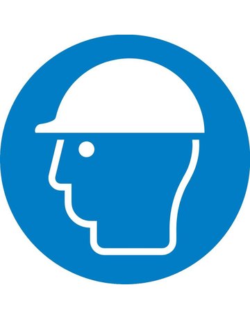 Gebotsschild Folie D200 mm Kopfschutz be nutzen - SafetyMarking