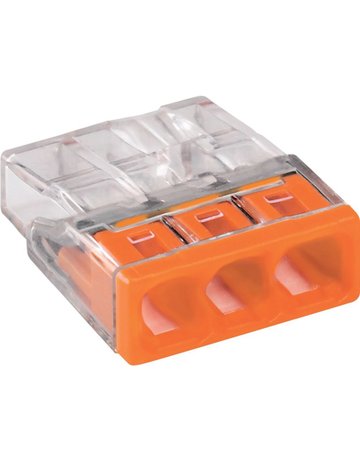 Wagoklemme 3x0,5-2,5qmm orange