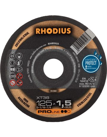 Trennscheibe XT38 125 x 1,5mm ger. Rhodi us - RHODIUS