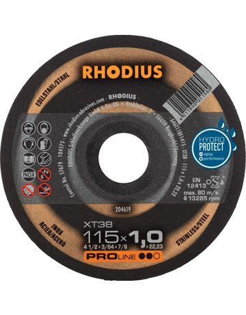 Trennscheibe XT38 115 x 1,0mm ger. Rhodi us - RHODIUS