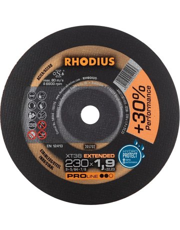 Trennscheibe XT38 230 x 1,9mm ger. Rhodi us - RHODIUS