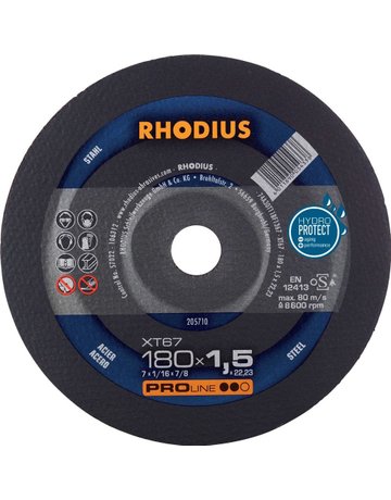 Trennscheibe XT67 180 x 1,5mm ger. Rhodi us - RHODIUS