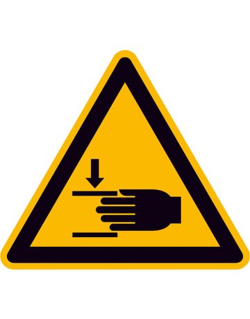Warnschild Folie SL 200 mm Warnung vor Handverletzungen - Safety Marking