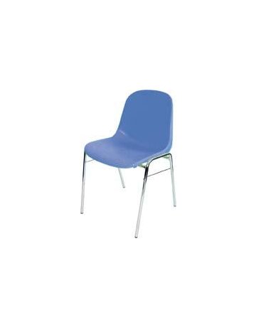 Schalenstuhl BETA chrom/dunkelblau