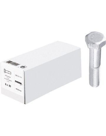 Sechskantschraube DIN 931 M12x140 8.8 verzinkt - E-NORMpro