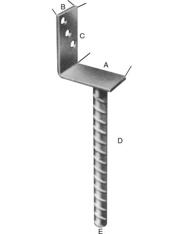 Pfostenträger tzn L-Form 75 CE