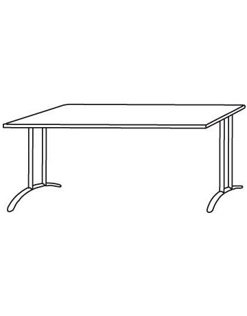 Schreibtisch Nussbaum 1600x800 mm