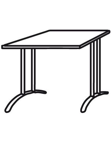 Schreibtisch Nussbaum 800x800 mm
