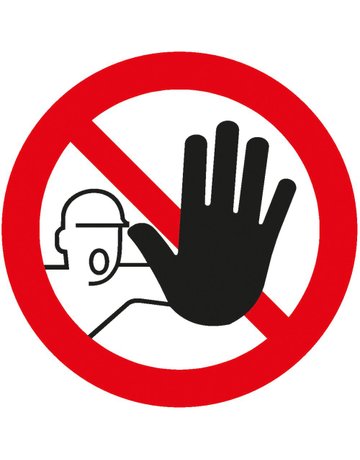 Verbotsschild Folie D200 mm Zutritt für Unbefugte verboten - Safety Marking