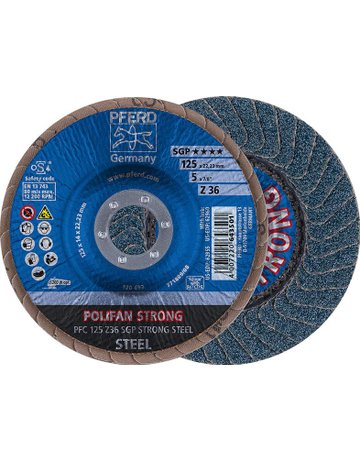 Fächerschleifscheibe Z 36SGP STRONG 125mm K36 Pferd