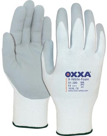 Handschuh Oxxa X-Nitrile-Foam, Gr. 11, weiß/grau