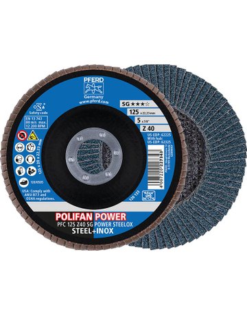 Fächerschleifscheibe Z 40SGP POWER 125mm K40 Pferd