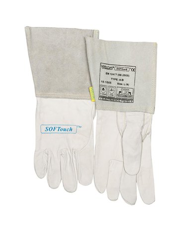 Schweißerhandschuh(Argon)Nr. 10-1005, Gr. M Kalbsleder (1 Paar) Weldas