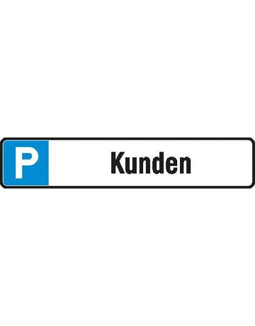 Parkplatzschild Alu B520xH110 mm Kunden