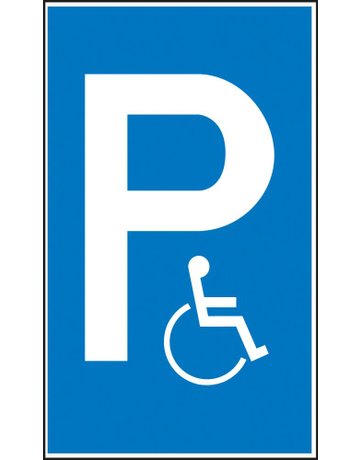 Parkplatzschild Alu B400xH600 mm Nur für Behinderte