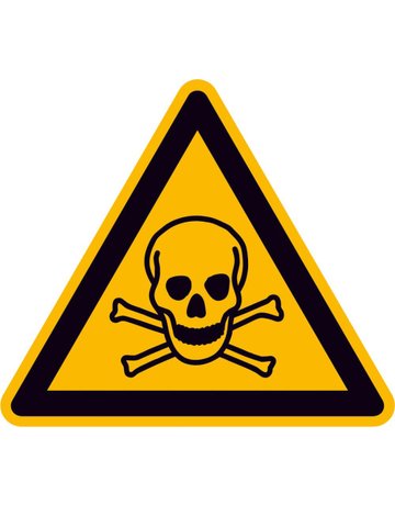Warnschild Aluminium SL 200 mm Warnung vor giftigen Stoffen - Safety Marking